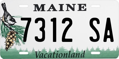 ME license plate 7312SA