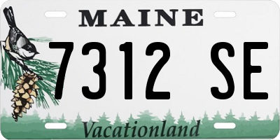 ME license plate 7312SE