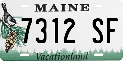 ME license plate 7312SF