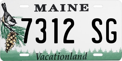 ME license plate 7312SG