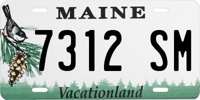 ME license plate 7312SM