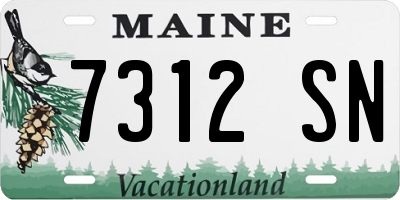 ME license plate 7312SN