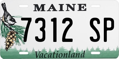 ME license plate 7312SP