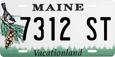 ME license plate 7312ST