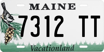 ME license plate 7312TT