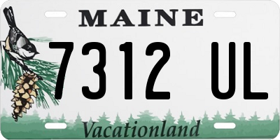 ME license plate 7312UL
