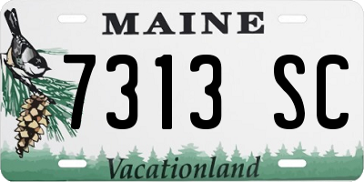 ME license plate 7313SC