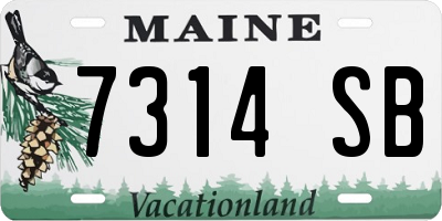 ME license plate 7314SB