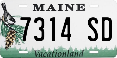ME license plate 7314SD