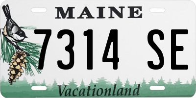 ME license plate 7314SE
