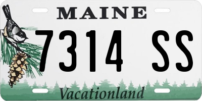 ME license plate 7314SS