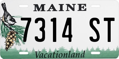 ME license plate 7314ST
