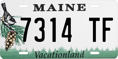 ME license plate 7314TF