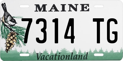 ME license plate 7314TG