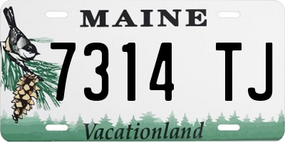 ME license plate 7314TJ