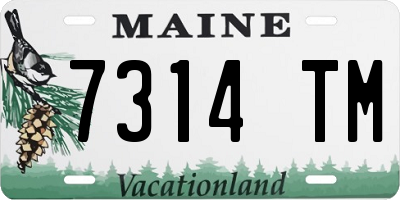 ME license plate 7314TM