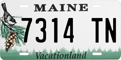 ME license plate 7314TN