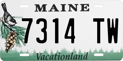 ME license plate 7314TW