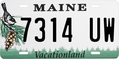 ME license plate 7314UW