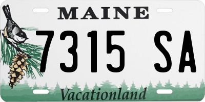 ME license plate 7315SA