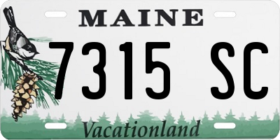 ME license plate 7315SC