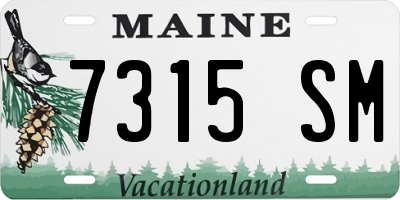 ME license plate 7315SM