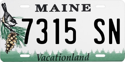 ME license plate 7315SN