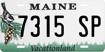 ME license plate 7315SP
