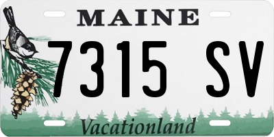 ME license plate 7315SV
