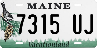 ME license plate 7315UJ