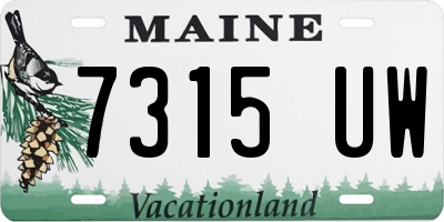 ME license plate 7315UW