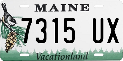 ME license plate 7315UX