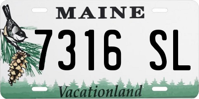 ME license plate 7316SL
