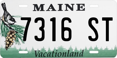 ME license plate 7316ST