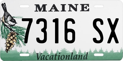 ME license plate 7316SX