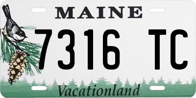 ME license plate 7316TC