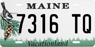 ME license plate 7316TQ