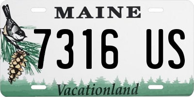 ME license plate 7316US