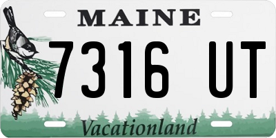ME license plate 7316UT