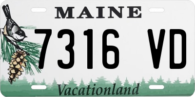 ME license plate 7316VD