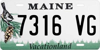 ME license plate 7316VG