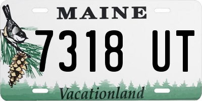 ME license plate 7318UT