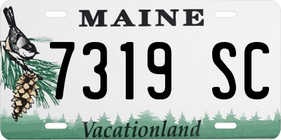 ME license plate 7319SC