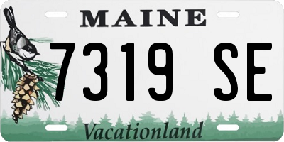 ME license plate 7319SE