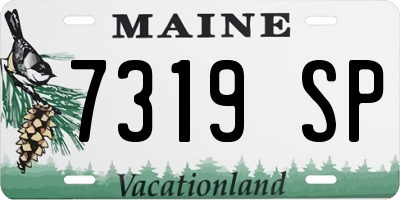 ME license plate 7319SP