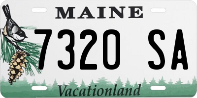 ME license plate 7320SA