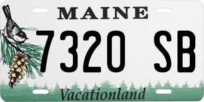 ME license plate 7320SB