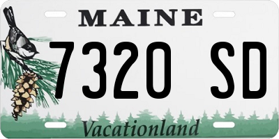 ME license plate 7320SD