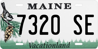 ME license plate 7320SE