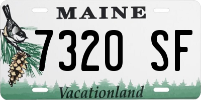 ME license plate 7320SF